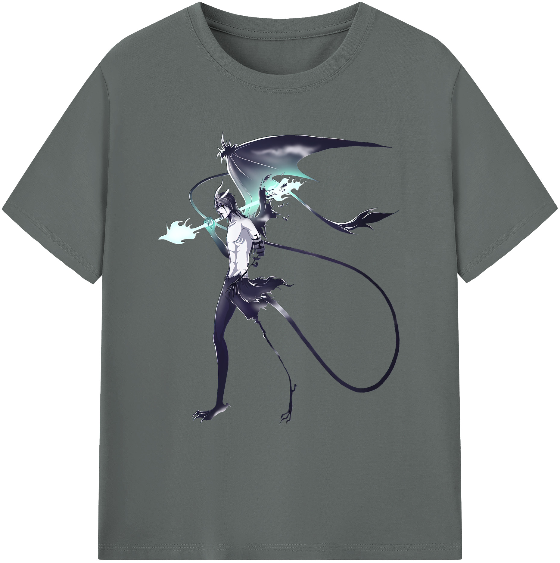 （画像用） ブリーチ ウルキオラ·シファー BLEACH Ulquiorra cifer 綿100％ メンズ半袖Tシャツ｜肌触りやわらか＆通気性